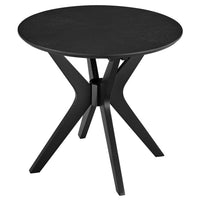 Modway - Crossroads Rond 24 po Bois Table d’appoint - Noir-Table d’appoint moderne du milieu du siècle