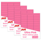 JAM Paper Étiquettes adresse pour le courrier, 2 5/8 x 1 po, rose rythmé Astrobright, 480 par paquet-3,2 oz