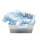 Peter & Paul’s Gifts - Petit panier cadeau pour bébé garçon-Ensemble fusée : combinaison, bavoir, chaussettes