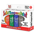 The Pencil Grip - TPG646 Bâton de peinture à la tempera solide Jumbo - 6 couleurs classiques-Les Kwik Stix sont des bâtons de peinture à la tempera solide sans dégâts qui sèchent en 90 secondes.