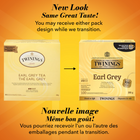 Twinings - Sachets de thé noir Earl Grey - paquet de 100-Thé naturellement caféiné qui peut être dégusté le matin, pendant une pause l’après-midi ou tout au long de la journée