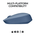 Logitech - M171 Souris Sans Fil pour PC, Mac, Ordinateur portable, 2,4 GHz avec Mini-récepteur USB - Blue Gris-Souris Sans Fil 2,4 GHz Fiable : Fiable, la souris d'ordinateur à longue portée fonctionne jusqu'à 10 m  de votre ordinateur
