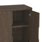Manhattan Comfort - Buffet moderne Rivington 60" à 4 portes - Noyer-Comprend 2 ouvertures pour la gestion des câbles et des médias