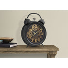 Monarch Specialties - Horloge - 12 po Rond - Mécanisme D'Engrenage - Brun - Transitionnel-Fabriqué à partir d'un cadre en plastique de qualité avec un design à double cloche, il est doté d'un mouvement à quartz sans tic-tac pour un chronométrage précis, vous assurant de ne jamais manquer un battement