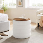 Modway - Mezzo Manche Tissu Boucle Ottoman de stockage - Nuage-Rembourrage en mousse dense