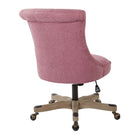 Chaise de bureau Hannah capitonnée, Orchidée-Réglable en hauteur