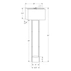 Monarch Specialties - Luminaire - 62 po H Lampadaire - Métal Noir - Abat-Jour Ivoire / Crème - Contemporain-La base robuste en finition ciment pour une touche décorative contemporaine, cette pièce d'appoint à la mode avec un abat-jour rectangulaire ajoutera une certaine ambiance pour illuminer votre intérieur