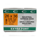 Eco II - Sasc à ordures - 26 po x 36 po - extra fort - noir - paquet de 125 -26 po x 36 po