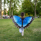 Insect Lore - Ailes de papillon Morpho à habiller - Bleu - Lot de 3-Taille enfant pour un jeu actif