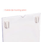 Porte-affiche pour cubicule Deflecto Superior Image – Orientation portrait − 8 1/2 po l x 11 po H – Transparent-Trousse de montage incluse (pinces, aimants et bande auto–agrippante)