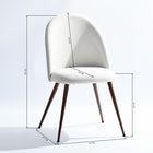 Homy Casa - Chaises d'accueil rembourrées - Lot de 2, tissu beige-Idéales pour les tables de vanité, les bureaux, les chambres ou les coins lecture.