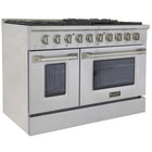 Kucht - 48 po Série KNG Cuisinière Pro Style au gaz propane - Acier inoxydable-Cuisinière entièrement en acier inoxydable avec poignée professionnelle pour une expérience culinaire optimale