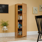 Sauder - 419983 Meuble de Rangement - Finition Highland Oak-Portes à panneaux surélevés.