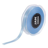 JAM Paper - Ruban de satin double face - 3/8" de large x 25 m - Bleu bébé-Couleur: bleu bébé