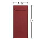 JAM Paper Enveloppes ouvertes au bout format invitation avec fermeture gommée, 4 1/8 x 9 1/2 po, rouge foncé, 1000/paquet-Ouverture : par le sommet