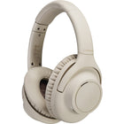 Audio-Technica - Casque supra-auriculaire Bluetooth - Beige-Casque supra-auriculaire sans fil avec technologie hybride numérique antibruit pour un son privé et de haute qualité