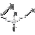 ShoppingAll - Support pour écran LCD à triple ressort à gaz avec bras pivotant - blanc-Peut accueillir trois moniteurs 15"-32", chaque bras peut supporter un moniteur de 17,6lb/8kg avec des trous de montage VESA de 75mm x75mm ou 100mm x 100mm.