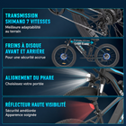 Gyrocopters - Vélo électrique pour adultes Zeil - Vitesse 40 km/h - Autonomie PAS 91 km - Noir-Le Zeil est équipé de freins à disque mécaniques à l'avant et à l'arrière pour un freinage fiable par tous les temps, ainsi que d'une fourche à suspension pour adoucir les trajets sur les routes les plus accidentées