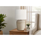 Monarch Specialties - Luminaire - 17 po H Lampe De Table - Céramique Beige - Abat-Jour Ivoire / Crème - Contemporain-Insérez une ampoule standard de 60W (non incluse) et profitez de la commodité d'un interrupteur à bouton rotatif facile à allumer et à éteindre, vous permettant de contrôler sans effort la lumière pour créer l'atmosphère parfaite