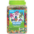 Perler - Pot de perles à fusibles multi-mélanges - paquet de 22 000-Comprend 22 000 perles fusibles Perler assorties et du papier à repasser réutilisable dans 1 pot de rangement en plastique.