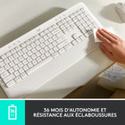 Logitech - Signature K650 Clavier sans fil Ergonomique Entier avec Repose-Poignets - Graphite-Un choix de conception que vous apprécierez: Les pièces en plastique de Signature K650 comprennent du plastique recyclé post-consommation certifié (Graphite: 28%, Off-White: 21%)