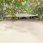 Outsunny - Parasol carré déporté de terrasse avec rotation à 360° - 10 pi - kaki-Parasol déporté avec toile inclinable sur 6 positions pour une couverture plus large