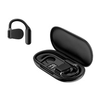 Adesso - Xtream T4 Écouteurs ouverts Bluetooth 5.3, double micro, contrôle tactile, étui, design sportif - Noir-Écouteurs à oreille ouverte Bluetooth 5.3 pour une connectivité sans fil stable et un son immersif