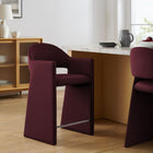 Modway - Talia 37 pouces Cuir végane Tabouret de comptoir - Mûrier-Cadre en bois courbé
