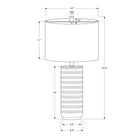 Monarch Specialties - Luminaire - 28 po H Lampe De Table - Résine Crème - Abat-Jour Ivoire / Crème - Transitionnel-Jointe avec un cordon transparent de 5 pieds, placez cette lampe polyvalente sur une table d'extrémité ou latérale, une table de chevet ou une table de nuit pour une source d'éclairage à la mode