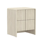 Manhattan Comfort - Table de nuit contemporaine Novara 22" à 2 tiroirs - Chêne blanchi-Design compact et fonctionnel idéal pour les chambres, les chambres d’amis ou les petits espaces