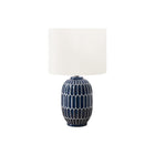 Monarch Specialties - Luminaire - 22 po H Lampe De Table - Céramique Bleue - Abat-Jour Ivoire / Crème - Contemporain - Moderne-Lampe de table contemporaine de 22 pouces de haut, dotée d'une base chic en céramique bleue et d'un abat-jour sophistiqué en tissu ivoire, qui s'adapte sans effort aux styles de décoration modernes et ajoute une touche d'élégance à toute table d'appoint ou d'extrémité, table console ou table de chevet