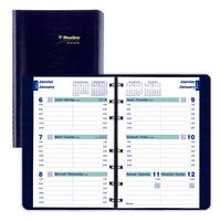 Blueline - 2025 Agenda hebdomadaire avec index - 8 po x 5 po - Bleu - Bilingue-L'avenir de la planification est ici. Blueline est fier de présenter l'application de rappels Blueline inkLink qui relie votre agenda à votre téléphone. Restez organisé comme jamais auparavant grâce à nos agendas Blueline et la technologie du Code QR. Priorisez des rappels, recevez des notifications, prennez des notes et dressez des listes de tâches. Disponible dès maintenant sur App Store et Google Play. 
