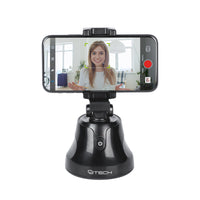 CJ Tech - Support de téléphone intelligent suivi de mouvement à 360 degrés pour l'enregistrement vidéo - Noir-La rotation à 360 degrés et la fonction de suivi intelligent du visage permettent à cet appareil de suivre et de capturer l'individu visé
