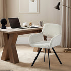Homy Casa - Ensemble de 2 chaises pivotantes d'accueil pour bureau - Tissu beige-Tissu rembourré durable et respirant pour un confort tout au long de l'année.
