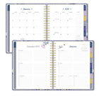 Sellers Publishing - Agenda sur 17 mois à couverture rigide High Note 2026 - Abeille de jardin-Couverture ornée de feuilles argentées au recto et au verso