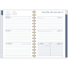 Mead - Agenda hebdomadaire/mensuel feuilles florales 2026 - 8-1/2 po H x 5 1/2 po l - rose - bilingue-Format des pages : 8 1/2 po H x 5 1/2 po l