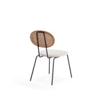 Manhattan Comfort - Lot de 4 chaises de salle à manger Jardin 19,09 po style industriel chic, rembourrées, coloris Nature et Avoine-Livré chez vous entièrement assemblé Aucun assemblage requis