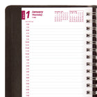 Brownline - 2026 Agenda quotidien PlannerPlus avec notes adhésives - 8 po x 5 po - Noir - Anglais-Coins détachables