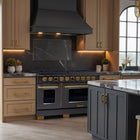 Kucht - 48 po Série KXD Cuisinière double énergie Gaz naturel - Gemstone-Boutons de commande en or de haute qualité