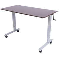 Luxor – Bureau sur pied ajustable avec manivelle de 60 po-Dimensions globales de 59 larg. x 29,5 prof. (po) et hauteur variable entre 29 et 42,75 po
