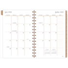 Mead - Agenda scolaire hebdomadaire/mensuel Artisan feuille 2024-2025 - 5 1/2 po x 8 1/2 po - multicolore - bilingue-15 mois complets de planification hebdomadaire mensuelle + 3 feuilles étalées