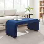Modway - Koda Performance Velvet Ottoman de la cascade - Noir Bleu Nuit-Tissu résistant aux taches