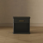 Manhattan Comfort - Table de nuit traditionnelle Clifford à 1 tiroir - Noir-Garantie limitée du fabricant de 30 jours