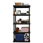 Oskar - Étagère de rangement grande à 5 niveaux - 18 po x 36 po x 74 po - Noir-La conception emboîtable vous permet de relier plusieurs unités