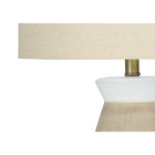 Monarch Specialties - Luminaire - 27 po H Lampe De Table - Crème Céramique - Abat-Jour Beige - Contemporain-Dimensions assemblées : 15,5 po L x 15,5 po P x 26,5 po H. base : 7,25 po L x 7,25 po P x 15 po H. abat-jour : 15,5 po L x 15,5 po P x 10 po H