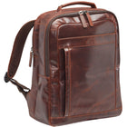 Mancini - Sac à dos Buffalo avec compartiments doubles pour ordinateur portable 15,6 pouces - 12.5po x 6po x 15.5po - Brun-Conçu pour accueillir des ordinateurs portables jusqu’à 15,6 pouces