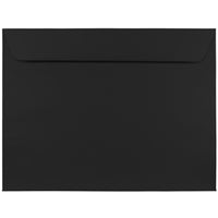 JAM Paper - Grandes enveloppes format livret à fermeture gommée, 9 x 12 po, noir, 100/bte-Taille : 9 x 12 po