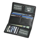 Roots - Portefeuille d'embrayage mince pour dames - Noir-Protection RFID