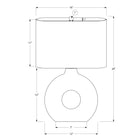 Monarch Specialties - Luminaire - 24 po H Lampe De Table - Céramique Noire - Abat-Jour Ivoire / Crème - Contemporain - Moderne-Assemblage minimal requis pour un accent décoratif moderne qui égayera une table d'appoint, une table de console ou une table de nuit