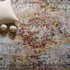 Modway - Success Médaillon vintage Merritt Transitional Transitional Diused Floral Vintage Tapis 4 pi l x 6 pi L - Multicolore-Dessous en caoutchouc de prise